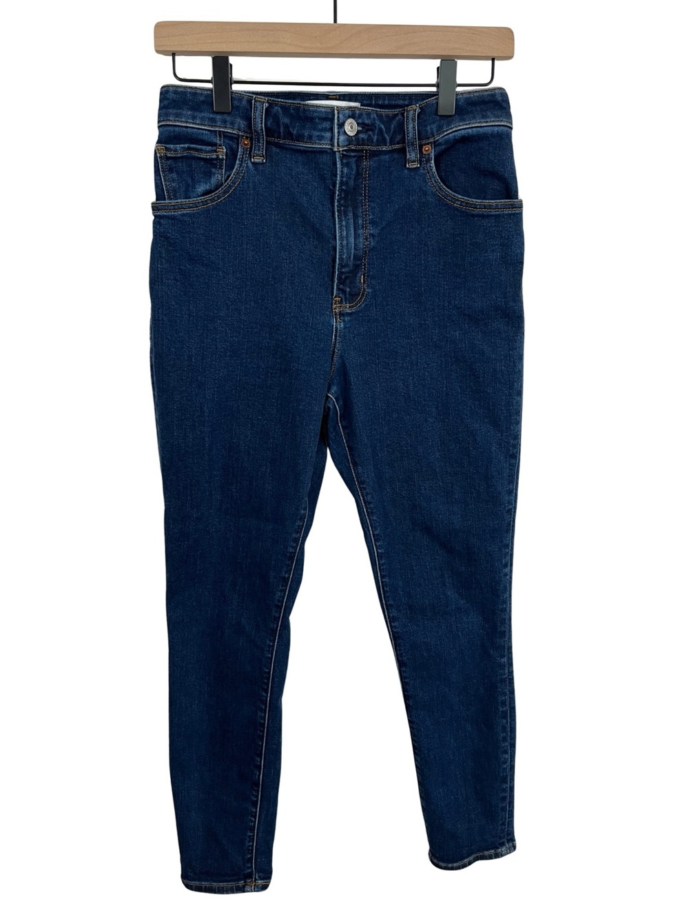 Abercrombie & Fitch High Rise Super Skinny Ankle Jeans Women’s 28/6 Dark Wash